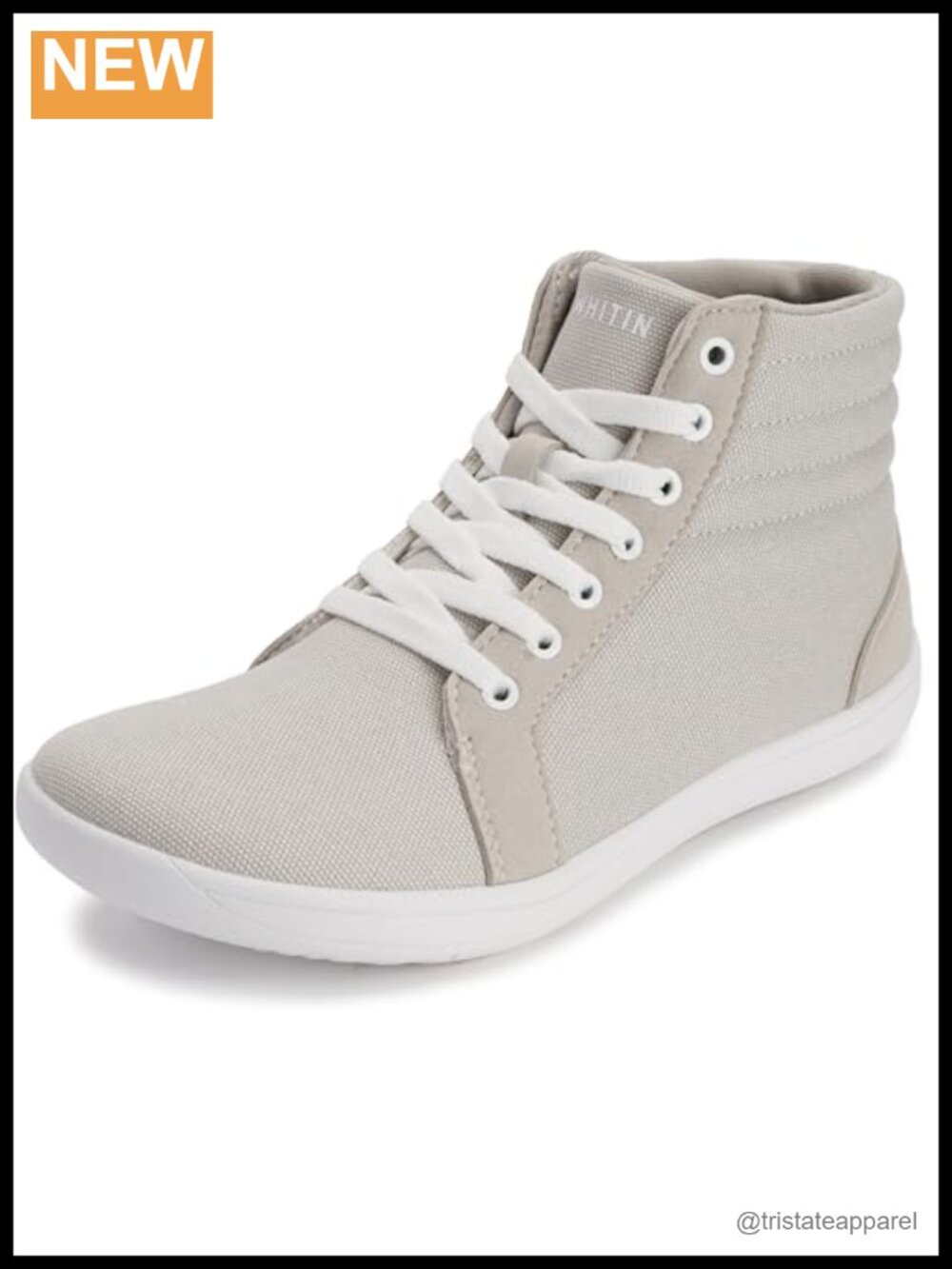 Wide High-Top Canvas Barefoot Sneakers Zero Drop Lace-Up Casual